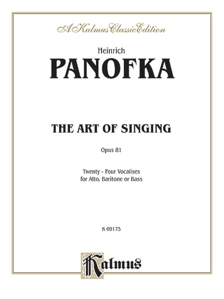 The Art of Singing: 24 Vocalises, Op. 81